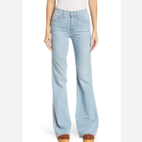 Joe's Jeans High Waist Flare Jeans in Corinne (Light Wash) - Picture 1 of 10